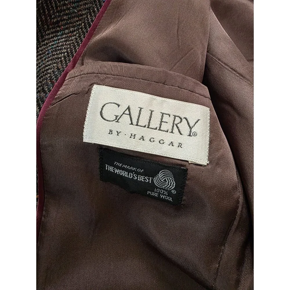Gallery By Haggar Herringbone Wool Blazer (SKU#1154)